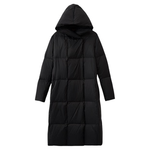 Amii泡芙鸭绒羽绒服女2025冬新款长款面包服大衣轻盈加厚保暖外套