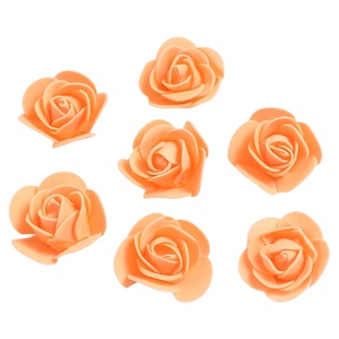 橘色系仿真花 假花玫瑰花 绢花 diy手作材料 汉服簪花学士帽配件