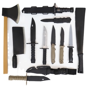 武术训练橡胶仿真刀儿童塑胶玩具刀电影道具刀练习军训81小刀