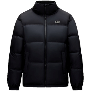 安踏面包羽绒防泼水短款男款冬季新年红色本命鸭绒羽绒服棉服外套