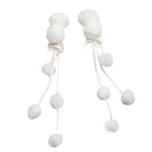 汉服毛球头饰边夹饰品lolita汉洋折衷配饰百搭对夹古风流苏发夹