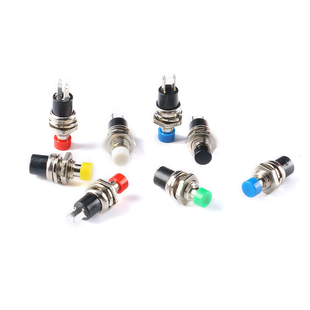 PBS-110按钮开关 2脚无锁自复位 7MM圆形电源启动按钮开关