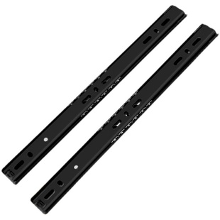 家具抽屉二节导轨27mm电脑桌键盘托架两节滑轨静音滚珠轨道配件