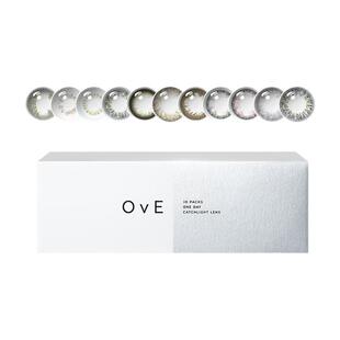OvE美瞳日抛10片装女近视一次性彩色隐形眼镜棕色小直径蓝色混血
