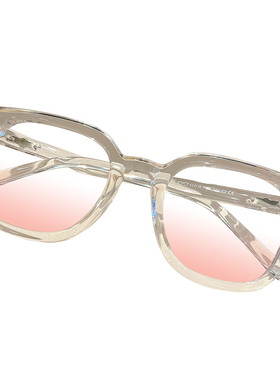 腮红眼镜女近视可配适合方圆脸