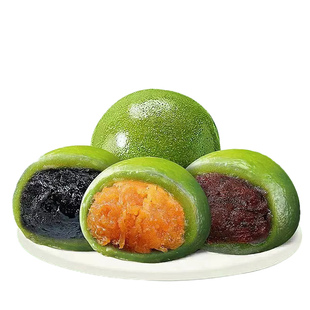 艾草青团整箱网红蛋黄肉松黑芝麻红豆沙清明果时令糯叽叽糕点团子