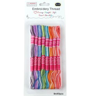 刺绣专用绣花线十字绣线缝渐变配线手工纳鞋垫棉线补线刺子六股锈