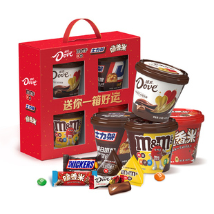 德芙士力架MM豆脆香米巧克力礼盒装一箱好运年货大礼包新年礼物