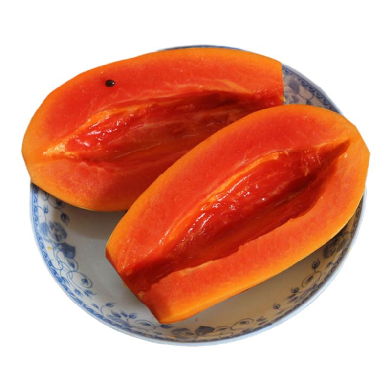 现摘树上海南红心木瓜牛奶