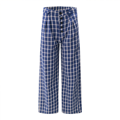 【F383】格子休闲长裤