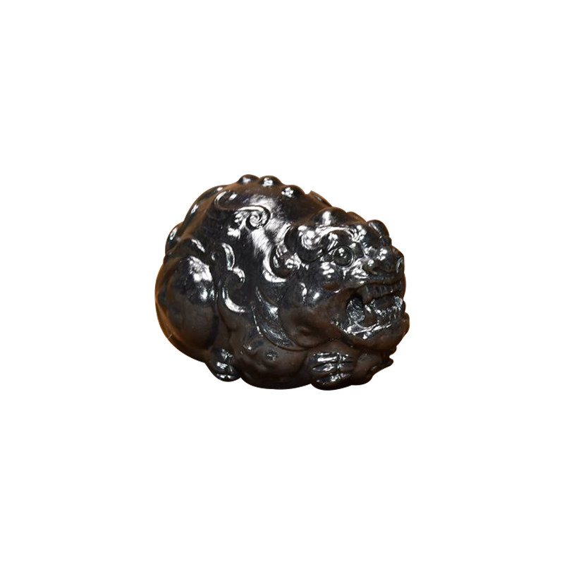 田玉墨玉籽料貔貅挂件