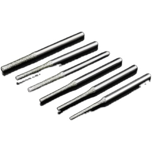 全力道玉石打孔针金刚石钻头翡翠水晶玛瑙琥珀蜜蜡钻孔世新2.35柄