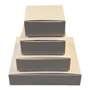 现货小白纸盒通用扁双插盒定制白色盒子中性正方形白卡纸盒包装盒