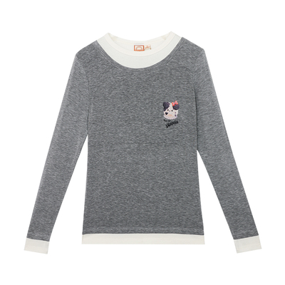 LALABOBO假两件长袖T恤