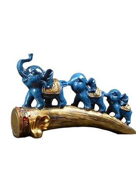 大象美式玄关高档创意办公室桌书柜子客厅装饰品酒柜客厅乔迁礼物