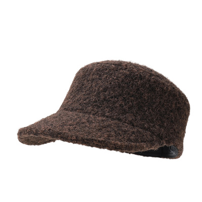 出口韩国~修饰脸型毛呢平顶帽女