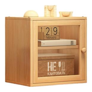 办公室桌面置物架小型简易实木家用儿童书架卧室拐角展示柜收纳盒