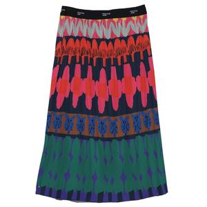 MOVEUP幻走复古半裙2025春秋松紧腰百褶裙休闲显瘦a字半身裙女夏