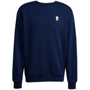 【自营】adidas阿迪达斯男子健身运动卫衣黑色圆领套头衫 JW8520