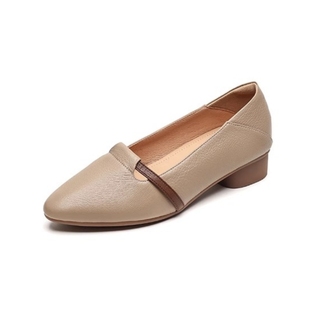 断码品牌真皮平底单鞋女配裙子夏外穿2025春秋季新款浅口尖头皮鞋