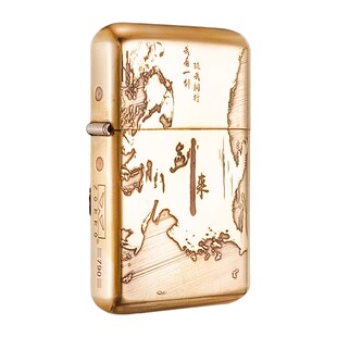 ZORRO佐罗双面精雕剑来新升级三代黄铜内胆高品质砂轮煤油打火机