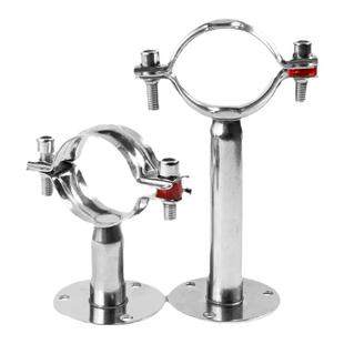 304不锈钢带底盘管道支架 PVC水管管夹 煤气管管卡 固定管托