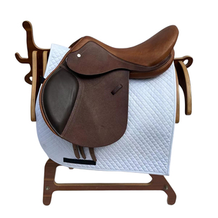 英式马鞍马术综合鞍马鞍双肚带马鞍子牛皮马鞍马场马术专用鞍