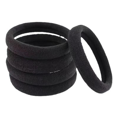 发绳加粗加厚高弹力黑色皮筋头饰