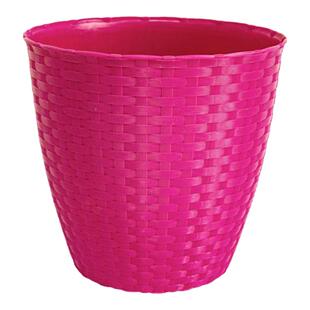 仿藤编花盆圆形加厚树脂绿植花卉多肉绿萝盆栽花盆阳台塑料花盆