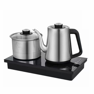 智能探测水位 304不锈钢底部加水 茶上品双炉防干烧 高端煮茶器