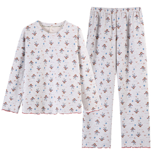 羊绒睡衣冬季女款2025新款长袖休闲加厚保暖德绒套装春秋款家居服