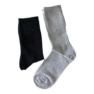女士高筒袜纯棉配鲨鱼裤的袜子防臭运动袜秋冬男士加厚保暖长筒袜