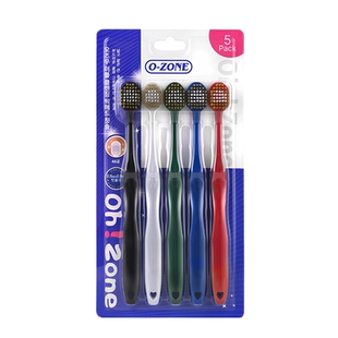 【5支优惠装】牙刷成人软毛宽头大头双重倍洁柔软护龈家庭装家用