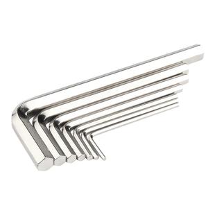 镀镍L型内六角扳手铁黑内六方螺丝刀工具套装英美制内六角六角匙