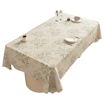 复古风麻桌布防水防油轻奢高级感