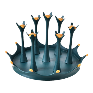 皇冠沥水杯架家用防尘玻璃杯置物架可拆卸清洗轻奢旋转茶杯酒杯架