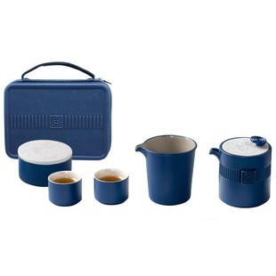 台湾陆宝官方旗舰店陶瓷茶具套装露营旅行便携式茶具茶壶万事合意