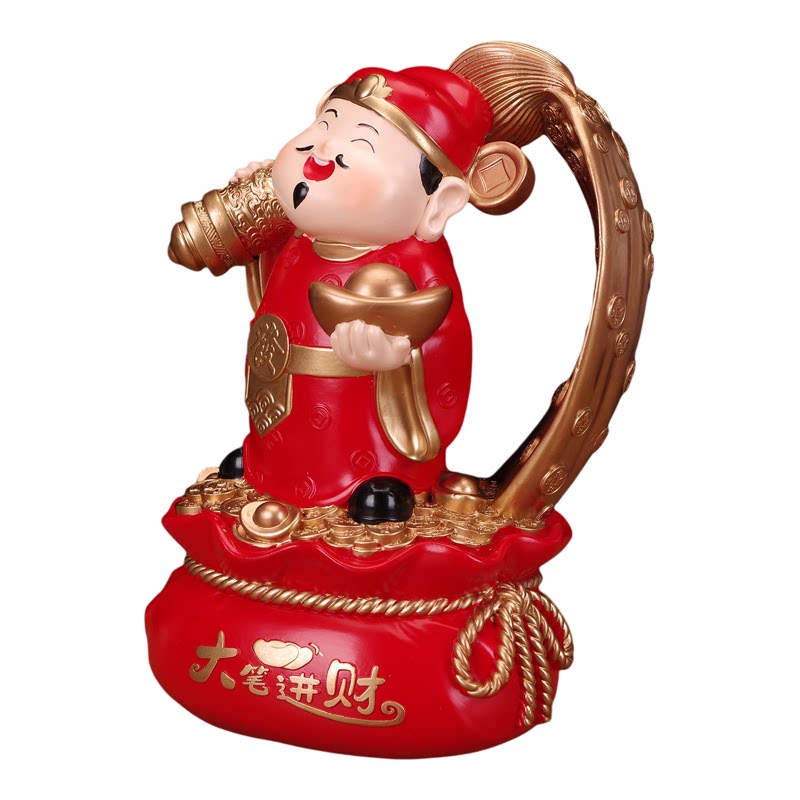 财神爷招财摆件可存可取存钱罐