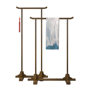 复古中式实木衣帽架落地婚纱汉服秀禾服装展示挂衣架民宿卧室简约