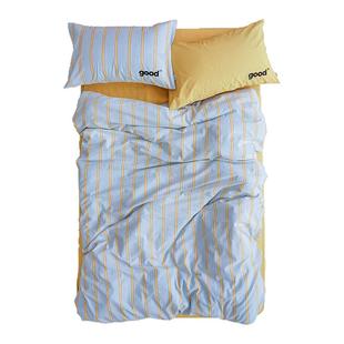 gohm{油画小镇磨毛款}全棉水洗棉磨毛美好商店at home四件套