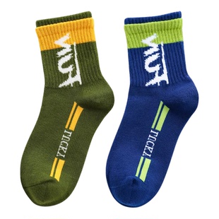 男童袜子春秋款纯棉中筒秋冬季儿童青少年大童无骨篮球运动袜防臭