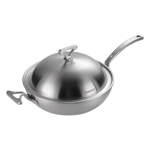 德国戴德不锈钢炒锅家用无涂层食品级加深炒菜锅燃气灶电磁炉通用