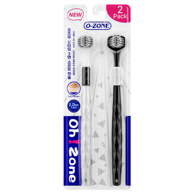 欧志姆U型3面软毛牙刷成人三头包裹式u型男女士家庭装家用2支装