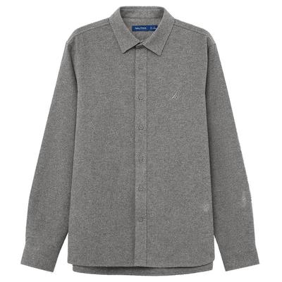 诺帝卡法兰绒磨毛长袖衬衫