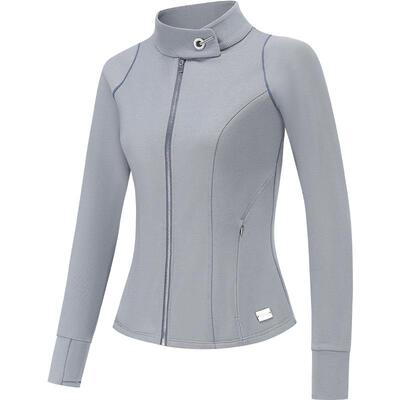 粒子狂热女士小立领修身外套细绒