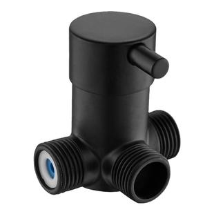 全铜二进一出分水器冷热混水阀三通角阀切换热水器水龙头带开关