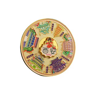 新品上市西安文创磁吸金属冰箱贴 大唐芙蓉园 华清池旅游纪念礼品