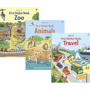 Usborne English Sticker Book Animals Words 尤斯伯恩儿童贴纸活动书 英语启蒙 动物足球事物认知文学艺术词汇 英文原版进口图书