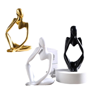 现代高级人物思考者摆件玄关客厅卧室办公桌面摆设家居创意装饰品