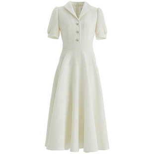 OBEG欧碧倩富家千金连衣裙女春法式提花小礼裙10481095